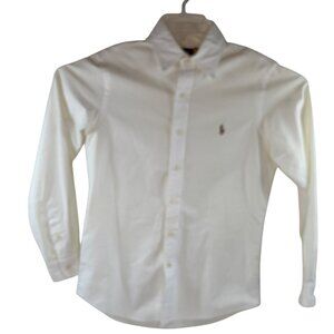 Polo Ralph Lauren Classic Fit White Button-Up Shirt SP Cotton Blend Mens DH4